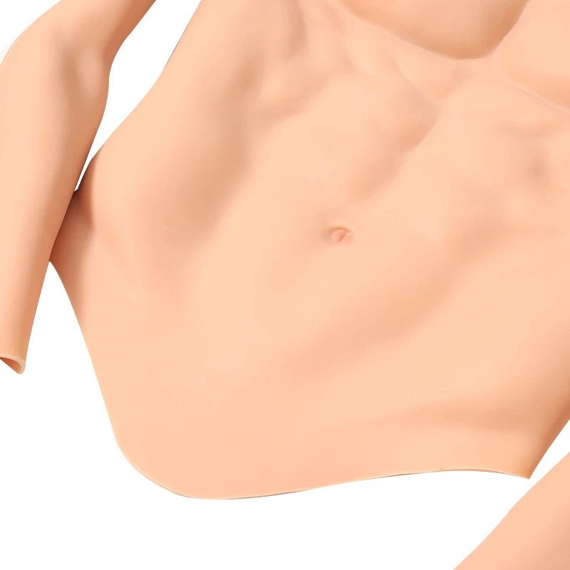 Realistic Silicone Muscle Suit with Arms Fake Muscles Chest for Cosplay Halloween