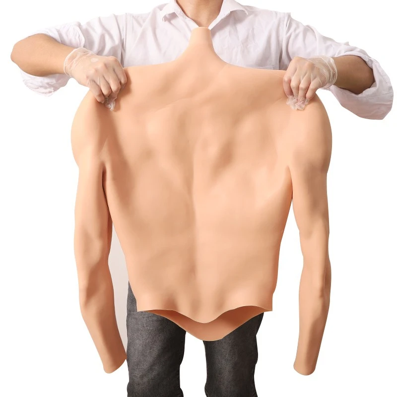 cosplay Crossdress silicone Male Fakechest silicone Breast Forms Muscle Suit Female Silicone Suit